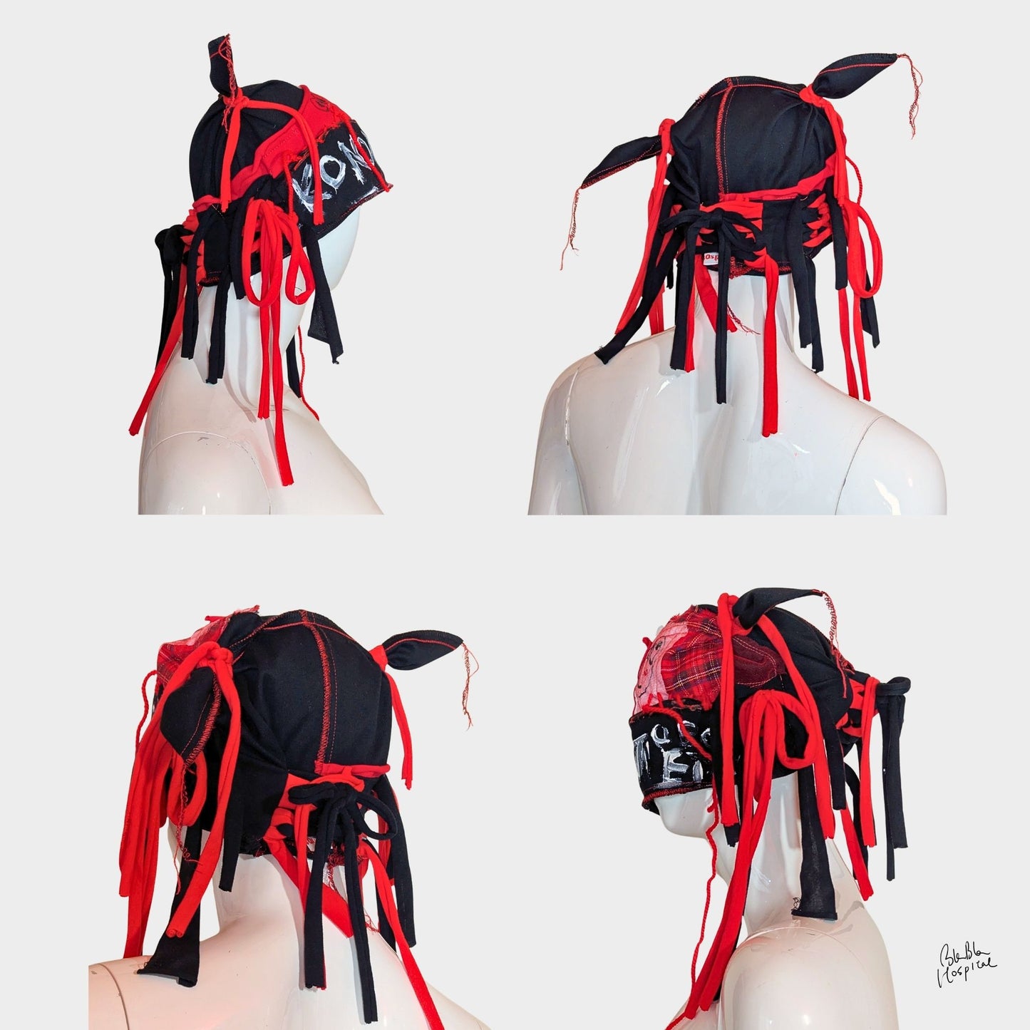 Heart No.012 | Red and Black Head Piece