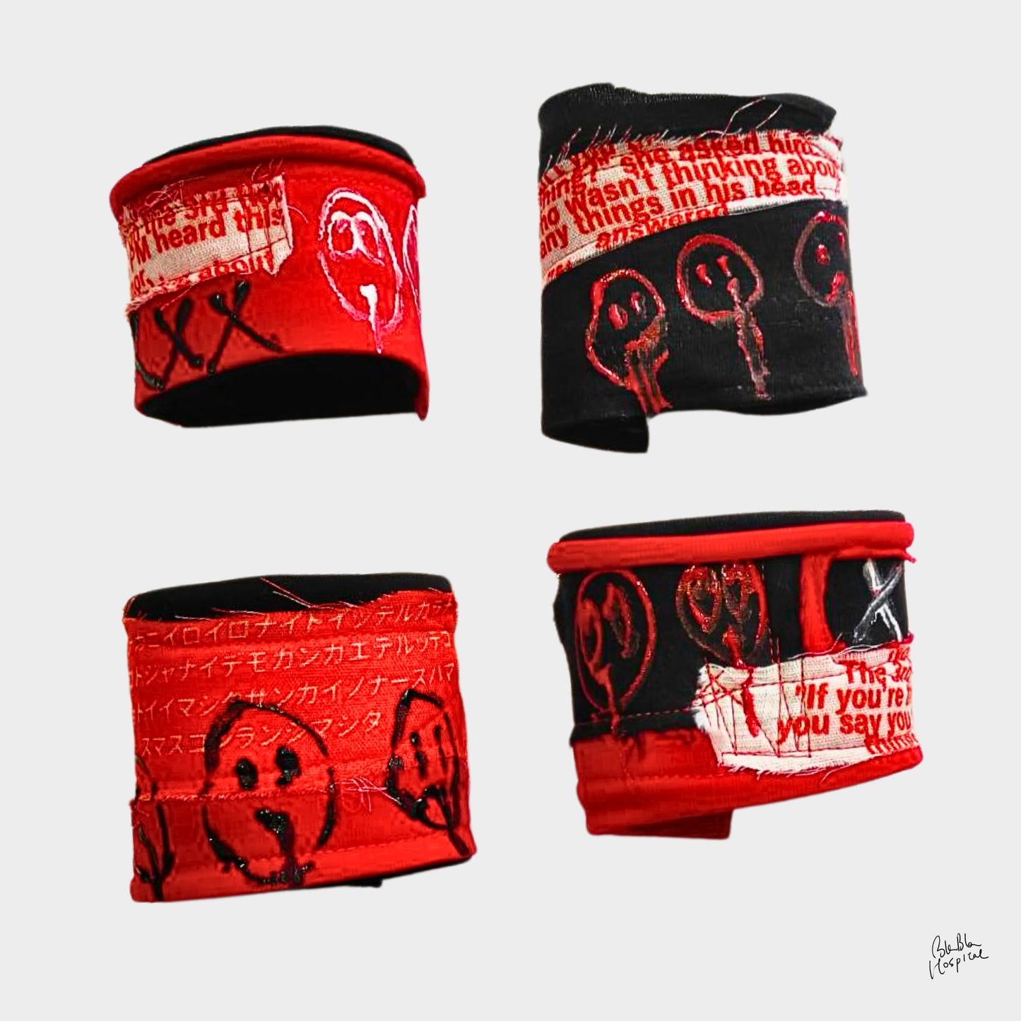 Twinmood Wristband Collection | Black with Red