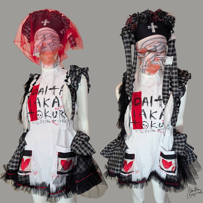 BLABLA Nurse | ブラック＆ホワイトチェック ワンピース