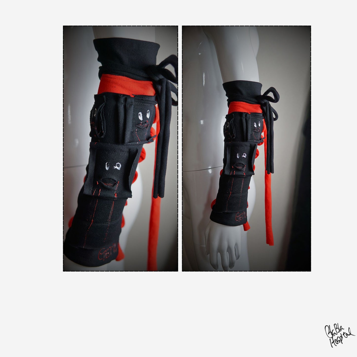 Faces Design |Black Arm cover *Sold individually