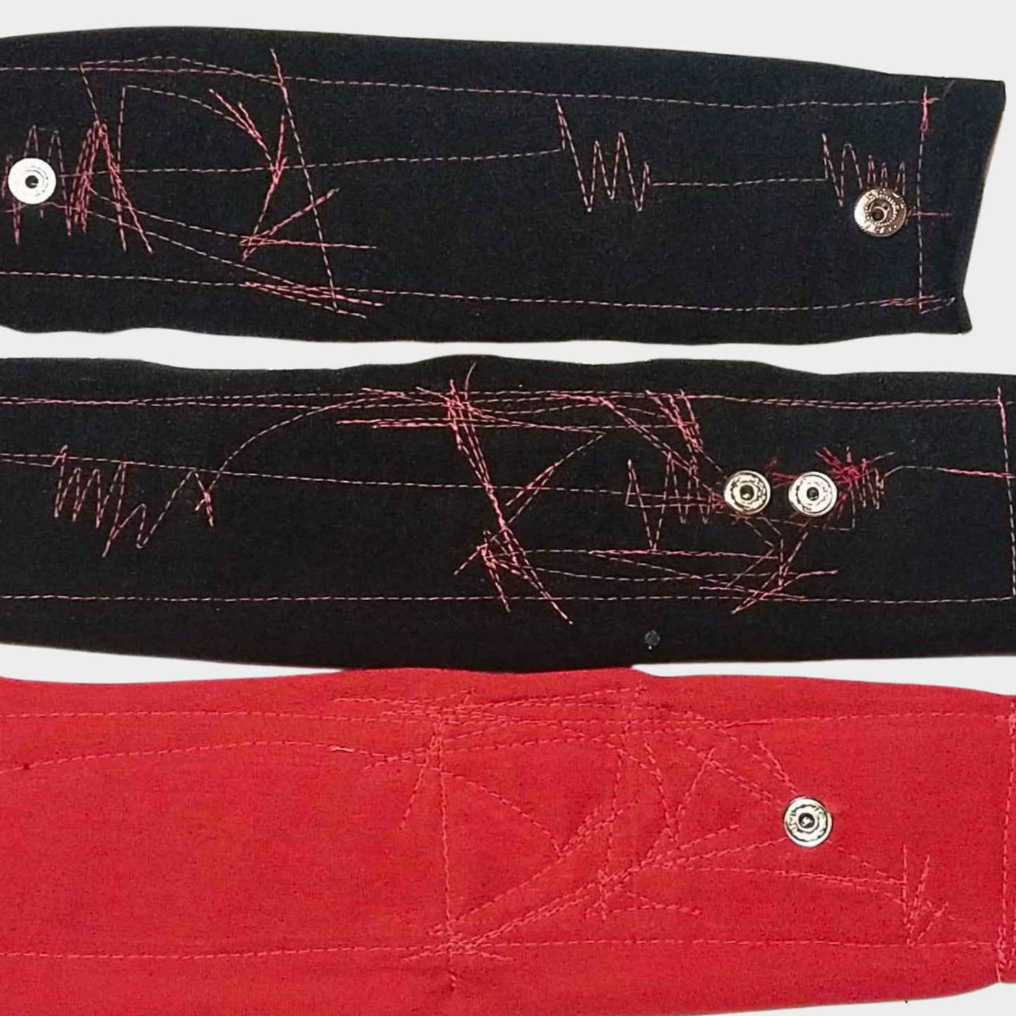 Blue Writings & Knit Patch -  Blabla Patient Wristband