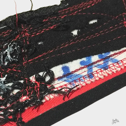 Blue Writings & Knit Patch -  Blabla Patient Wristband