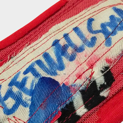 Blue Writings & Knit Patch -  Blabla Patient Wristband