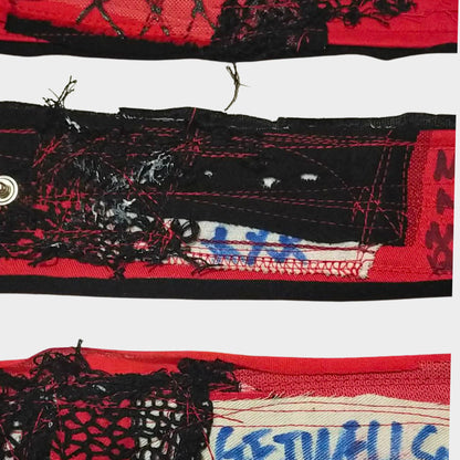 Blue Writings & Knit Patch -  Blabla Patient Wristband