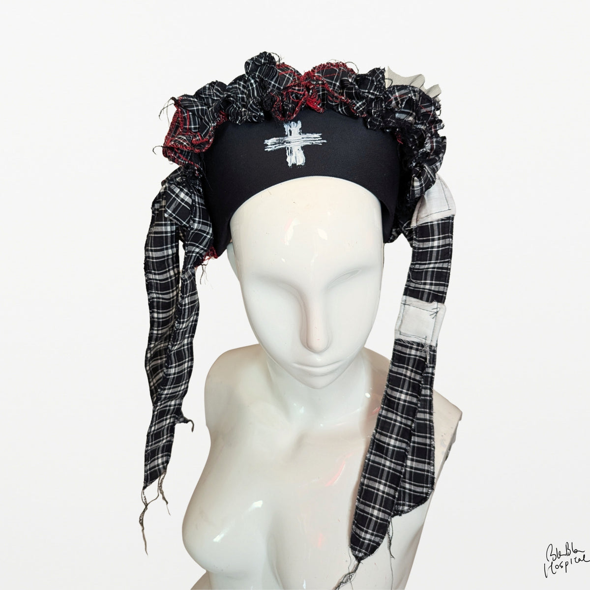 Black ＆ White Check | Nurse Cap