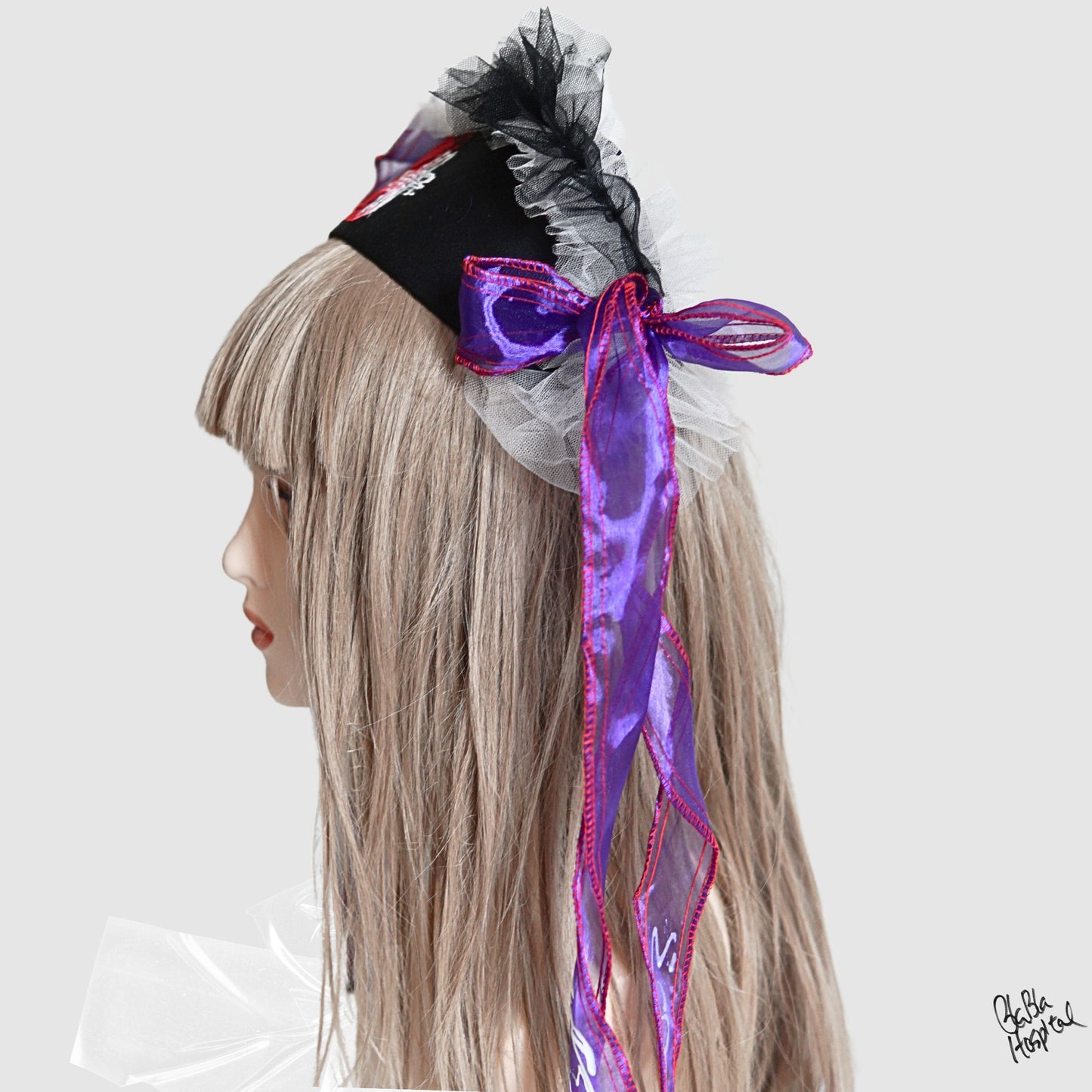 Purple – Black Nurse Cap