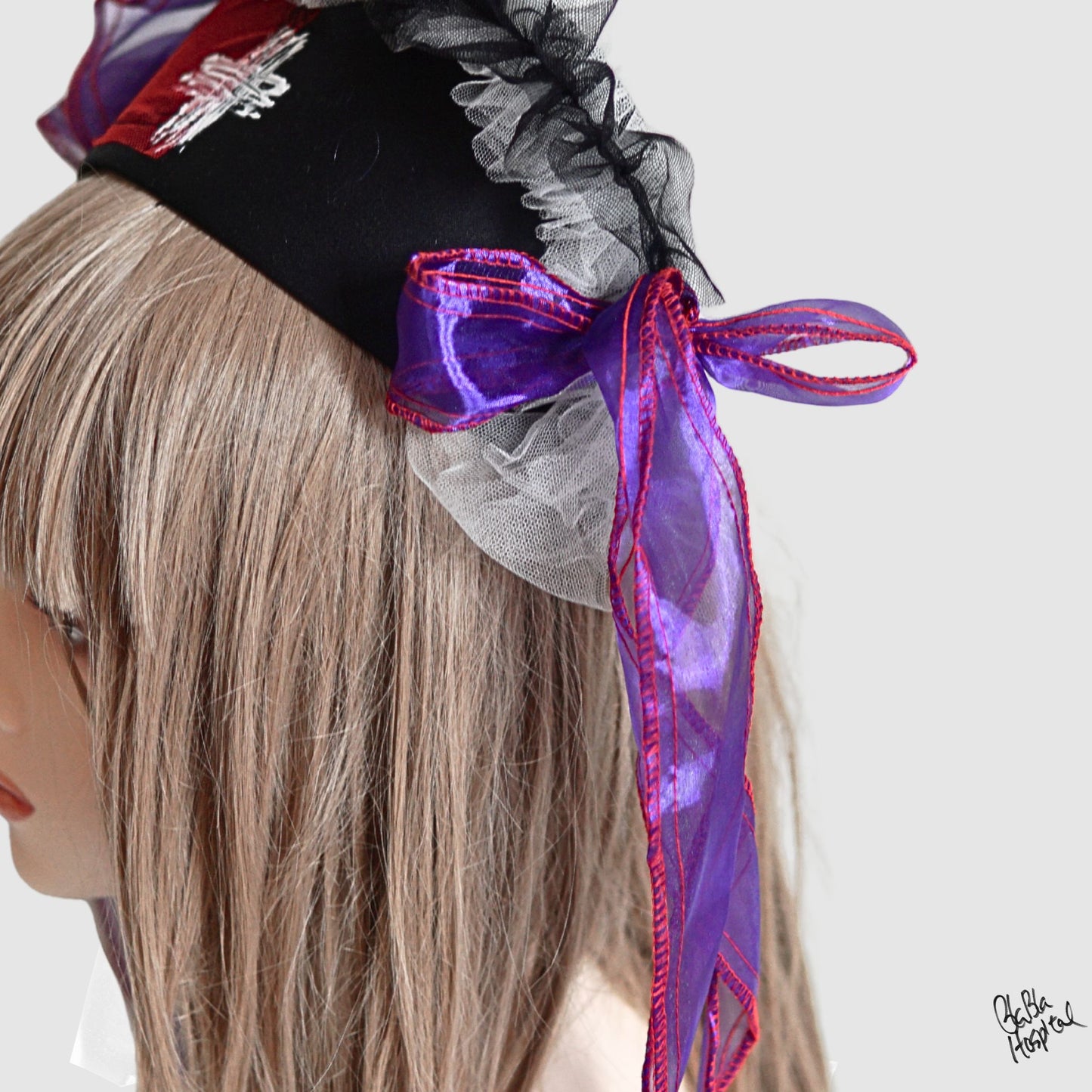 Purple – Black Nurse Cap