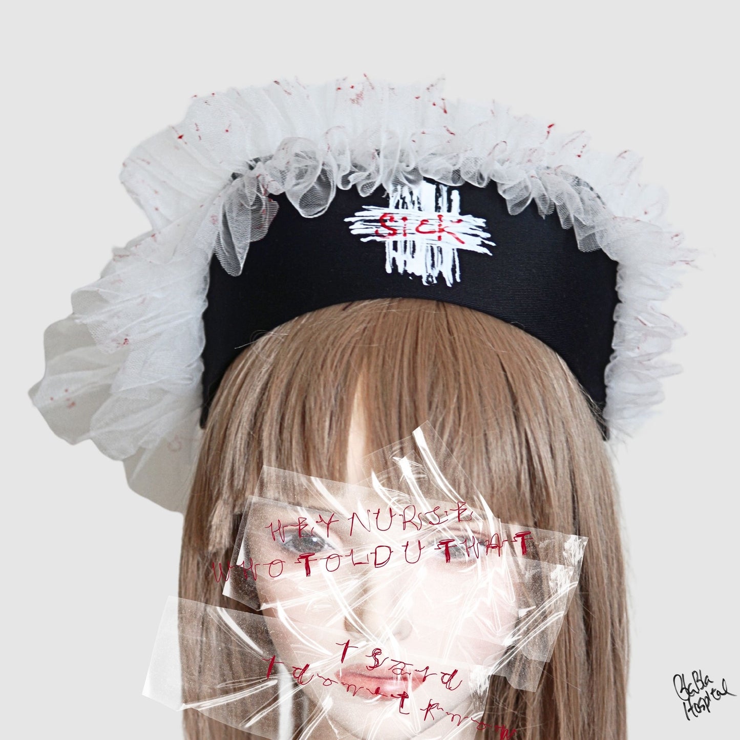 White Frils – Black Nurse Cap