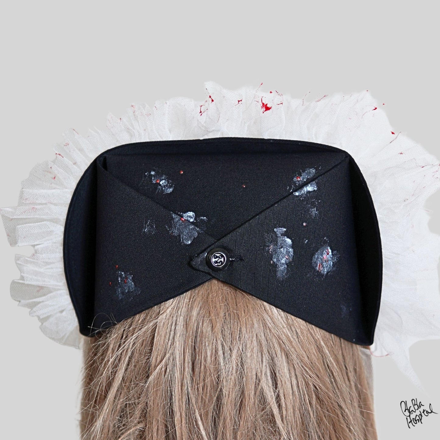 White Frils – Black Nurse Cap
