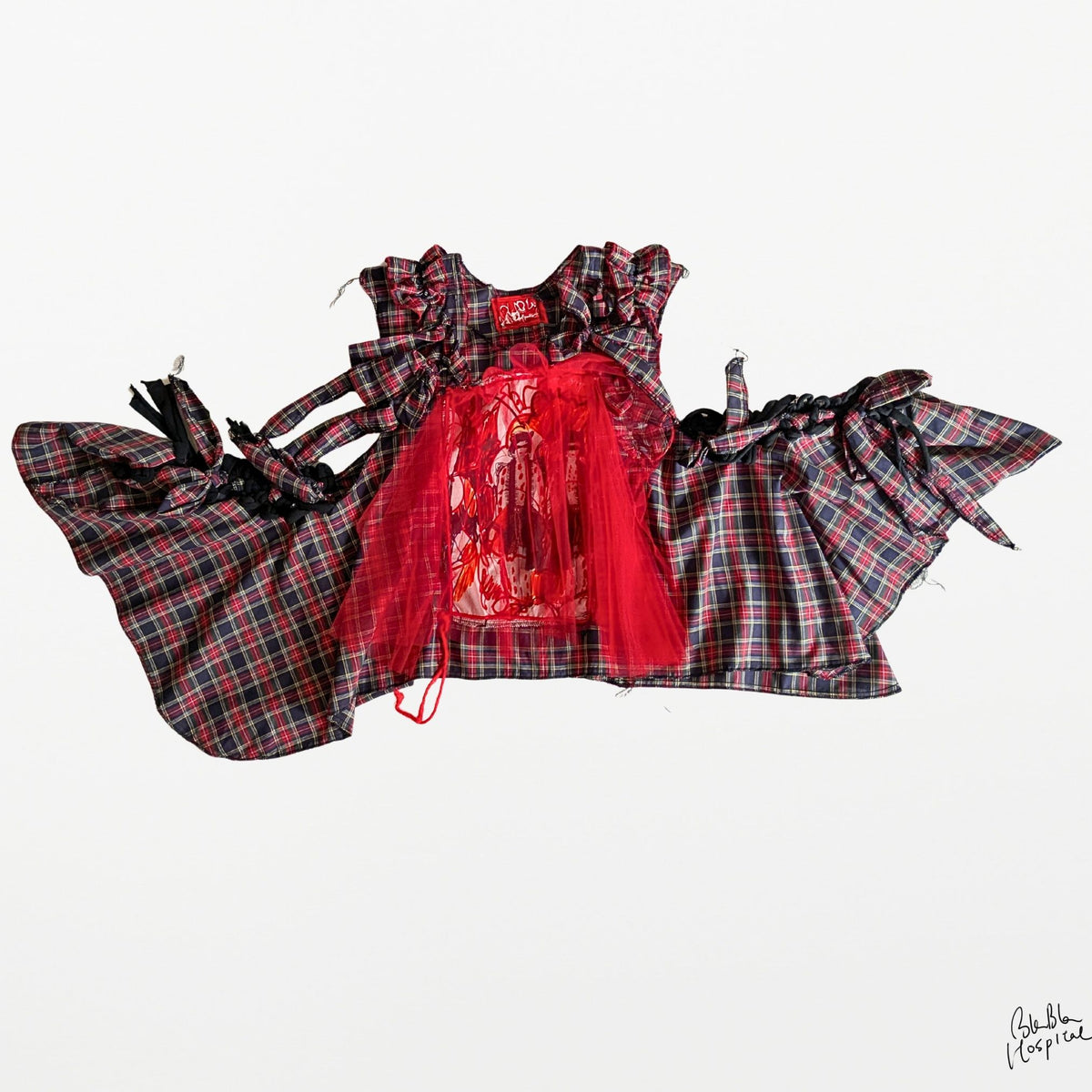 ART CURTAIN | Navy Check Sleeveless Top