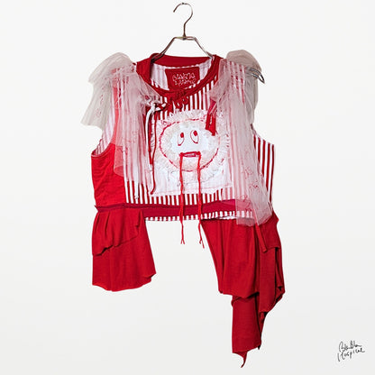 Sleeveless Top -  Stripey memory