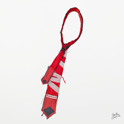 Red Check Ghost Tie