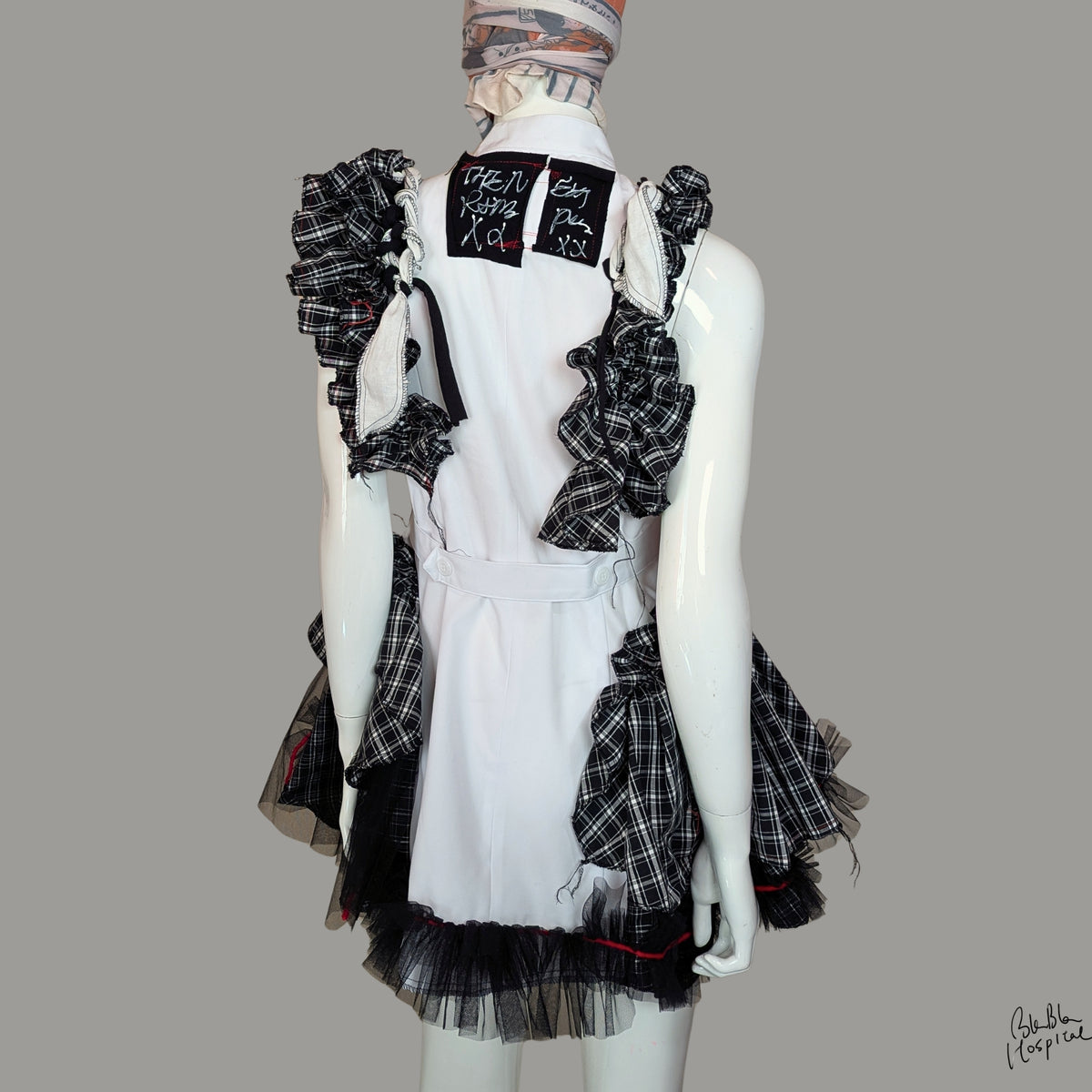 BLABLA Nurse | ブラック＆ホワイトチェック ワンピース