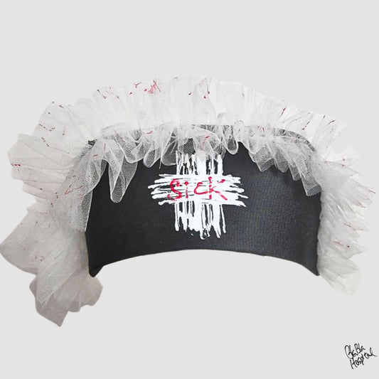White Frils – Black Nurse Cap