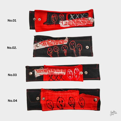Twinmood Wristband Collection | Black with Red