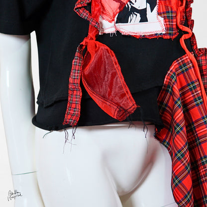 Heart No.002 | Instinctive Draping – Black T-shirt