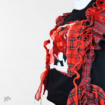 Heart No.002 | Instinctive Draping – Black T-shirt