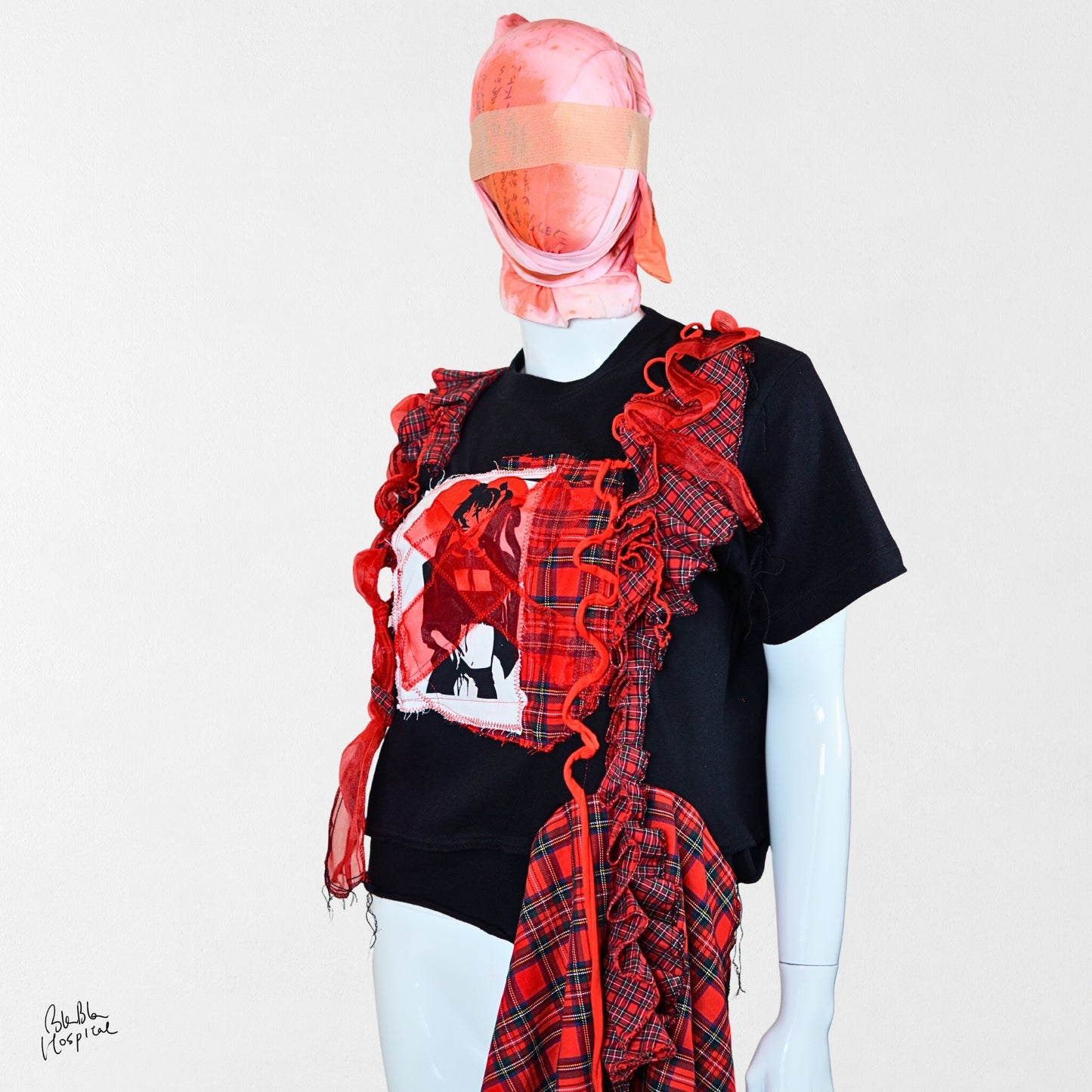 Heart No.002 | Instinctive Draping – Black T-shirt