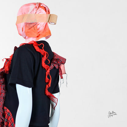 Heart No.002 | Instinctive Draping – Black T-shirt