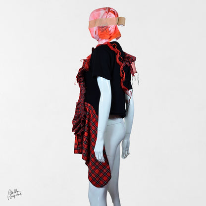 Heart No.002 | Instinctive Draping – Black T-shirt