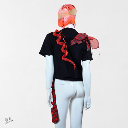 Heart No.002 | Instinctive Draping – Black T-shirt