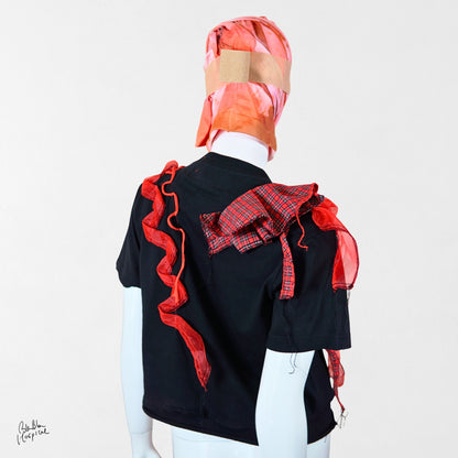 Heart No.002 | Instinctive Draping – Black T-shirt