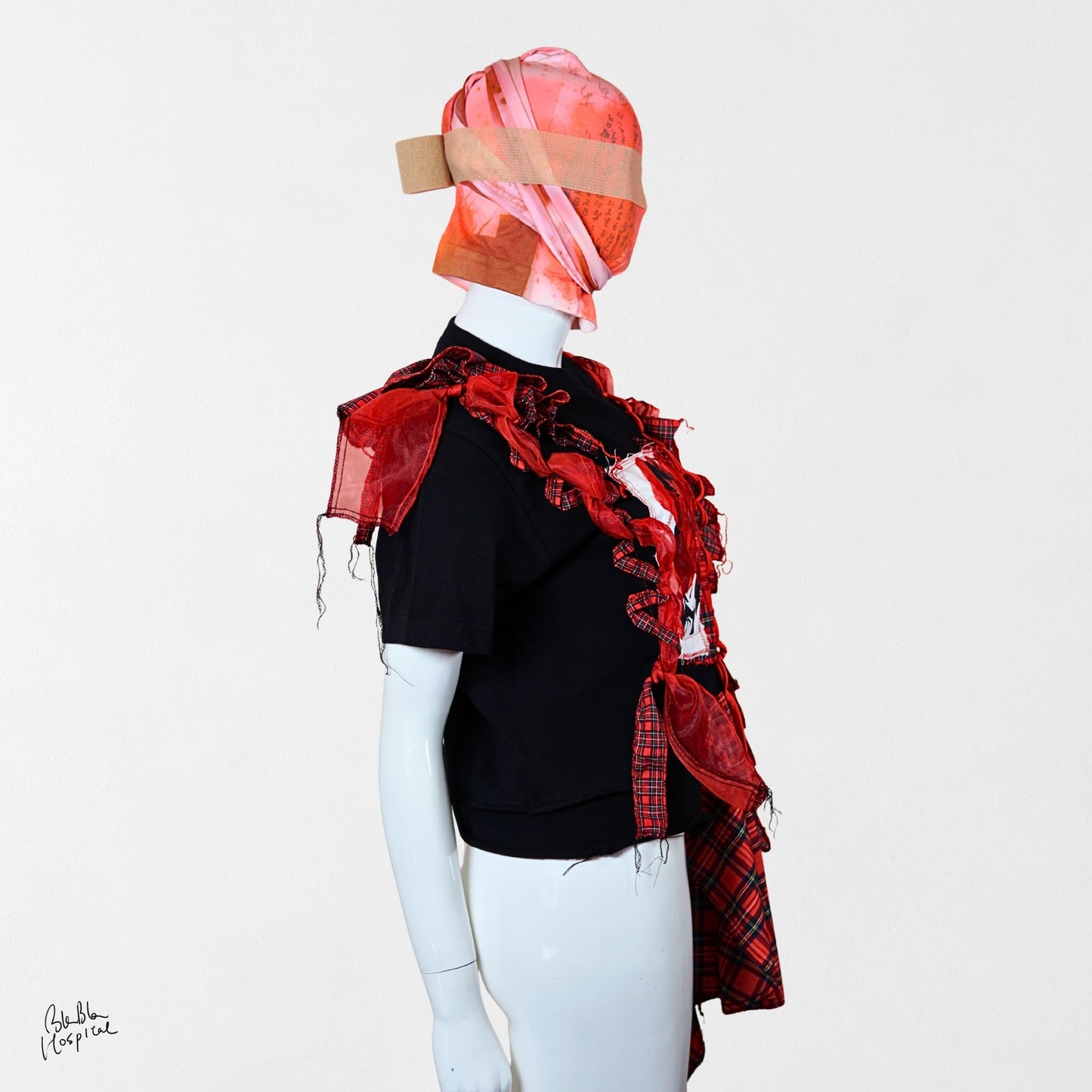 Heart No.002 | Instinctive Draping – Black T-shirt