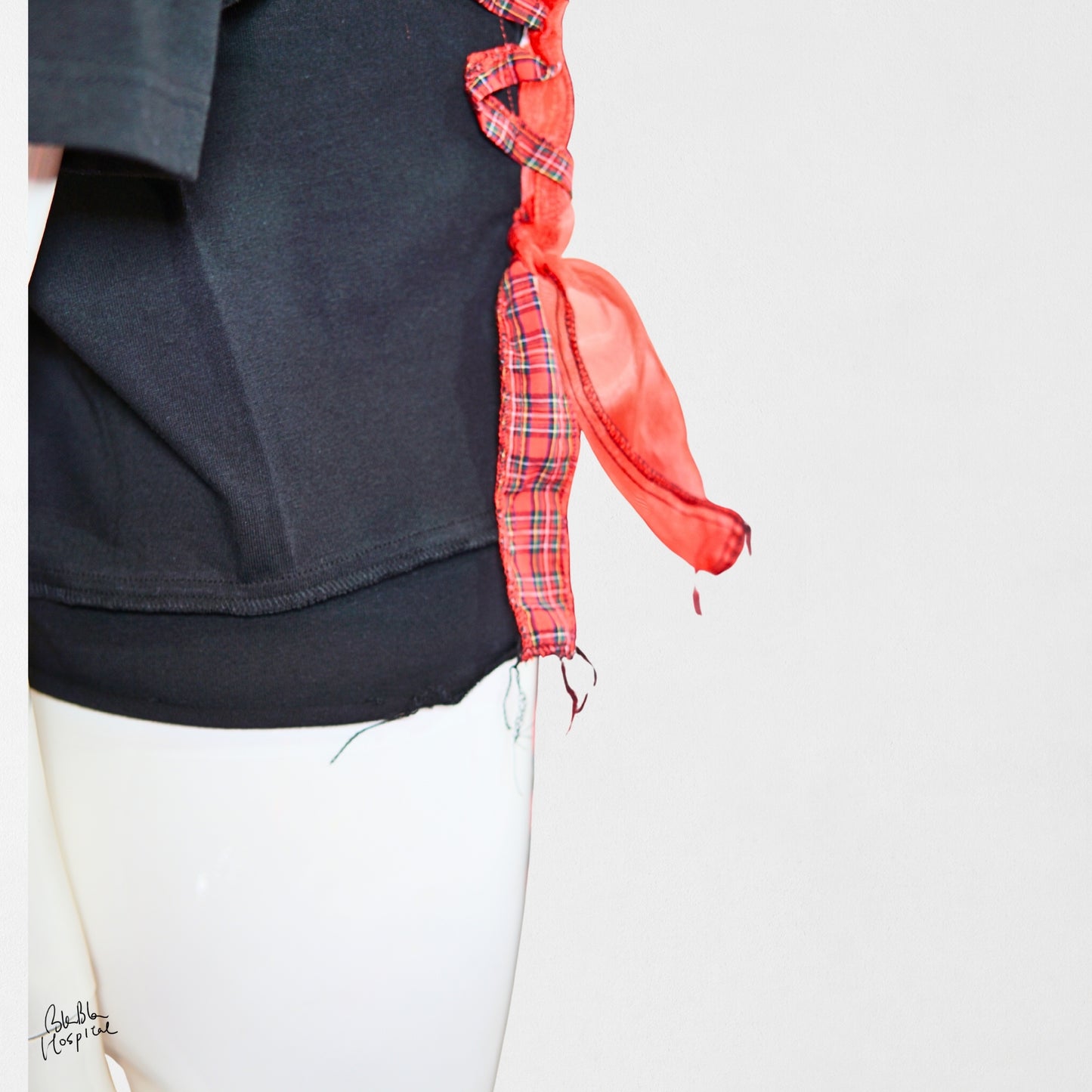 Heart No.002 | Instinctive Draping – Black T-shirt