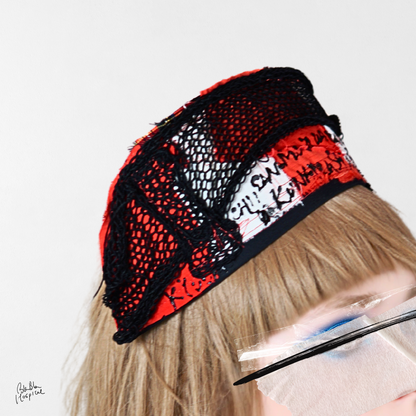 Heart No.008 | Knit Patch – Black Nurse Cap
