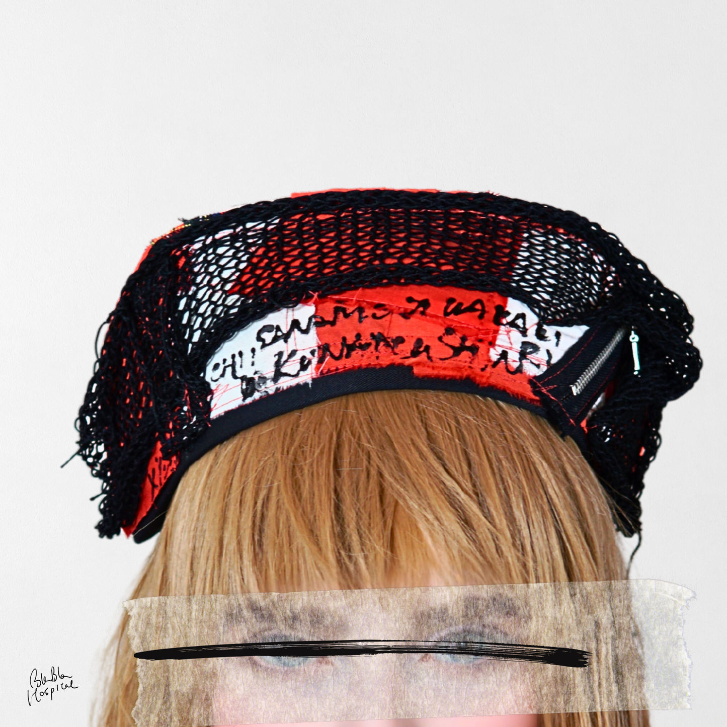 Heart No.008 | Knit Patch – Black Nurse Cap