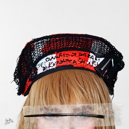 Heart No.008 | Knit Patch – Black Nurse Cap