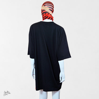 Heart No.007 | Wounded Patch – Oversized Black T-shirt