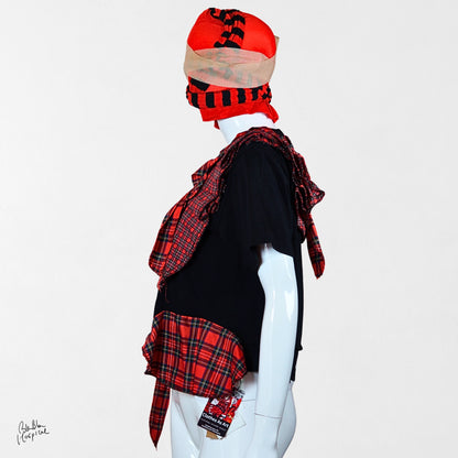 Heart No.001 | Memory in Red and Black – Black T-shirt