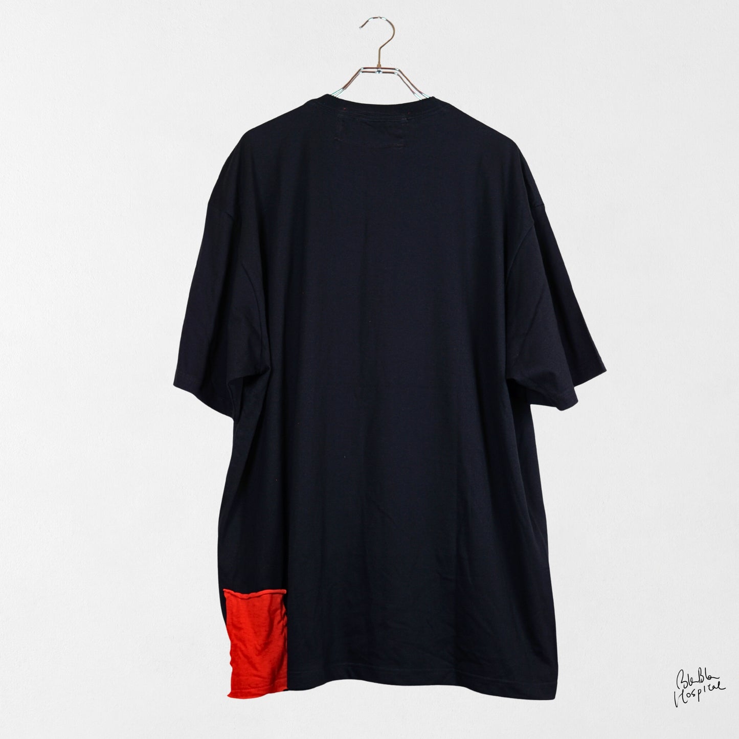 Heart No.007 | Wounded Patch – Oversized Black T-shirt